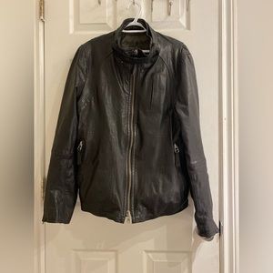 Gorgeous Mackage Lamb Leather Motorcycle Bomber Jacket